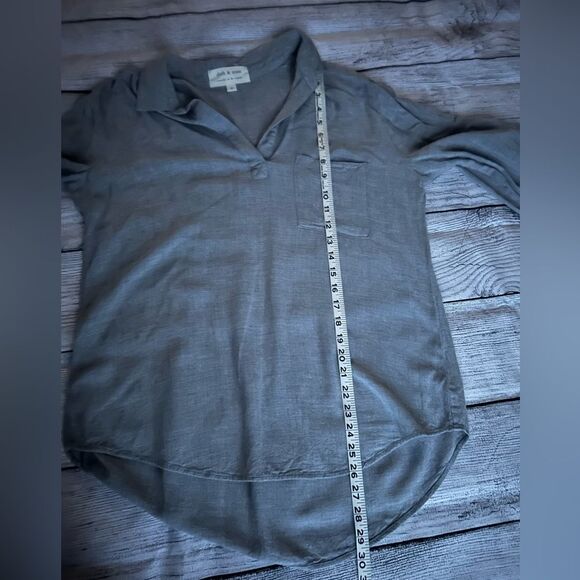 Anthropologie Cloth & Stone gray popover top size medium - Picture 13 of 14